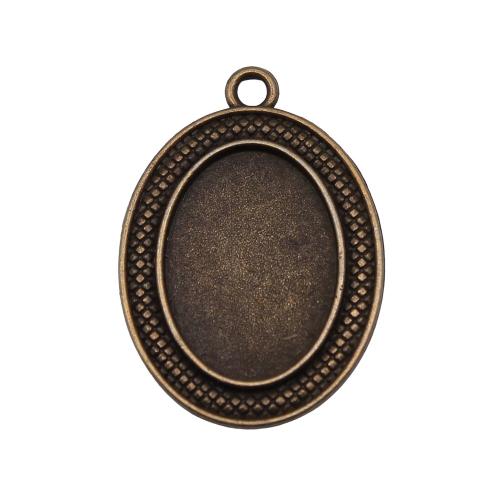 Tibetan Style Pendant Cabochon Setting, plated, DIY, more colors for choice, Inner Diameter:Approx 18x25mm, Sold By PC