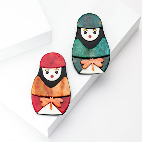 Broche de acrílico, Joyería & esmalte, más colores para la opción, Vendido por UD