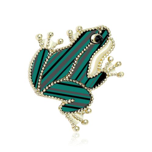 Acrylic Brooch, Turtle, gold color plated, fashion jewelry & with rhinestone, mixed colors, Sold By PC