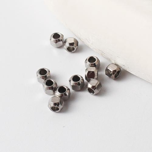 Billes en acier inoxydable, Acier inoxydable 304, Placage de couleur argentée, DIY, argent, 3.01x2.64x2.64mm, Vendu par PC
