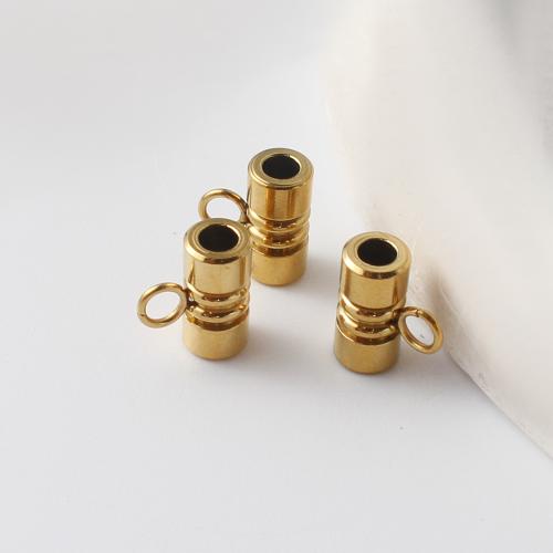 Acero inoxidable Beads Bail, acero inoxidable 304, chapado en color dorado, Bricolaje, dorado, 10.02x4.95x8.68mm, diámetro interior:aproximado 1.3mm, Vendido por UD