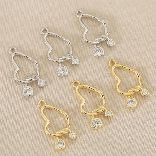 Cubique Pendentif en laiton zircon pavent, Placage, DIY & pavé de micro zircon, plus de couleurs à choisir, protéger l'environnement, sans nickel, plomb et cadmium, 10PC/sac, Vendu par sac