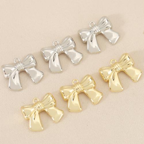 Brass Jewelry Pendants, Bowknot, plated, DIY, more colors for choice, nickel, lead & cadmium free, 10PCs/Bag, Sold By Bag
