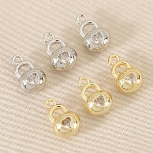 Cubic Zirconia Micro Pave Brass Pendant, Telescope, plated, DIY & micro pave cubic zirconia, more colors for choice, nickel, lead & cadmium free, 10PCs/Bag, Sold By Bag