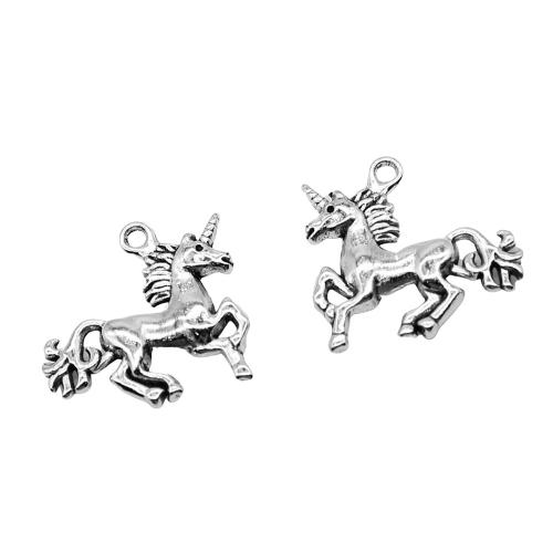 Tibetan Style Pendants, Unicorn, plated, DIY, 10PCs/Bag, Sold By Bag