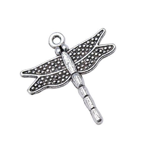 Pendentifs animaux en alliage de zinc, libellule, Placage, DIY, 10PC/sac, Vendu par sac
