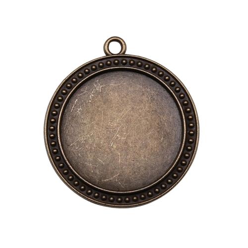 Tibetan Style Pendant Setting, Round, plated, DIY, more colors for choice, Inner Diameter:Approx 30mm, Sold By PC