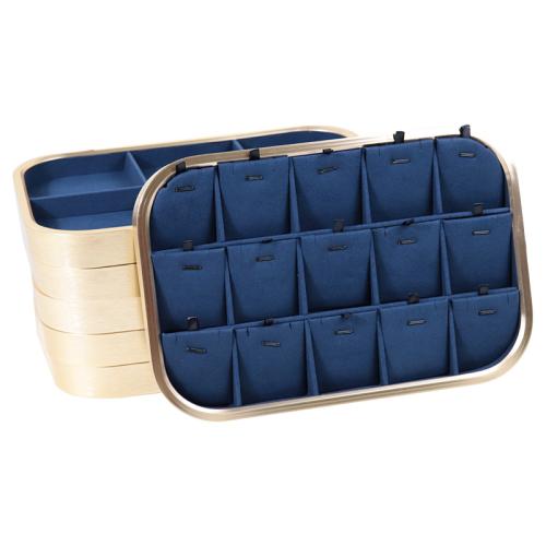 Microfiber PU Display Case, with Tibetan Style, Rectangle, more colors for choice, 300x200x28mm, Sold By PC