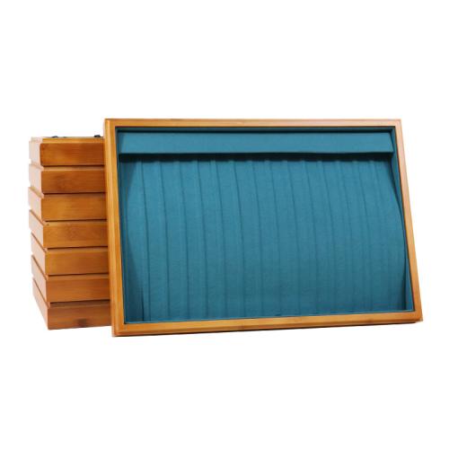 Wood Necklace Display, with Microfiber PU, Rectangle, more colors for choice, 350x240x30mm, Sold By PC