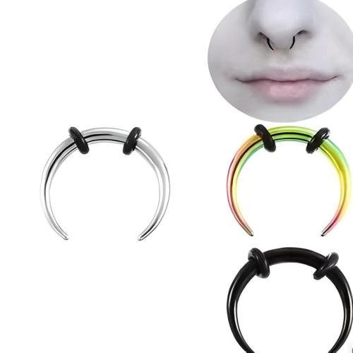 304 Stainless Steel Nose Piercing Jewelry, plated, Unisex & different size for choice, more colors for choice, Sold By PC