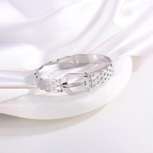 Stainless Steel Bangle, 304 Stainless Steel, plated, fashion jewelry & for woman & hollow, more colors for choice, Sold By PC