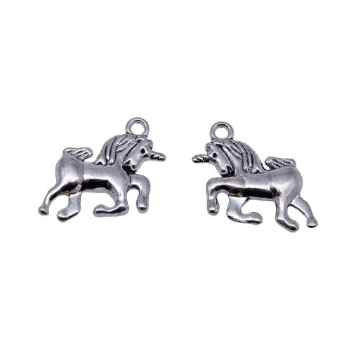 Pendentifs en alliage de zinc, Licorne, Placage, DIY, 27x19mm, Vendu par PC