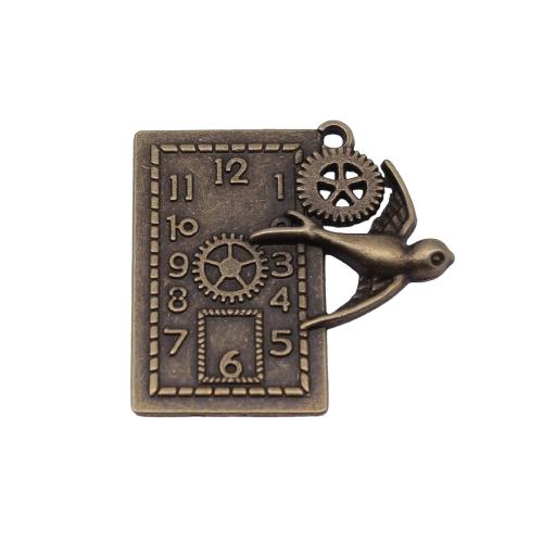 Pendentifs en alliage de zinc, Placage, DIY & creux, couleur bronze antique, 40x38mm, Vendu par PC