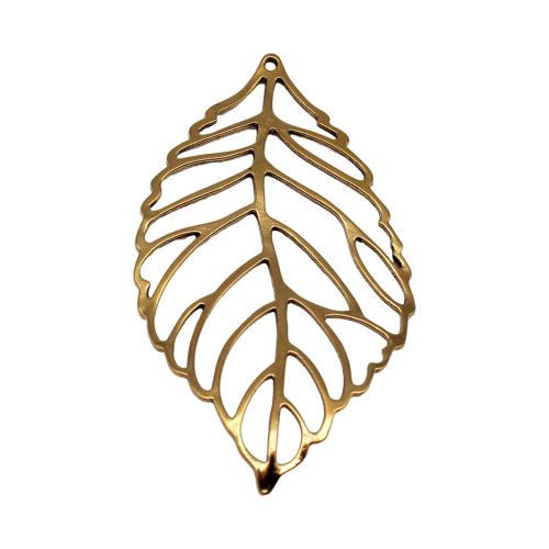 Pendentifs feuilles en alliage de zinc , Placage, DIY & creux, plus de couleurs à choisir, 90x50mm, Vendu par PC