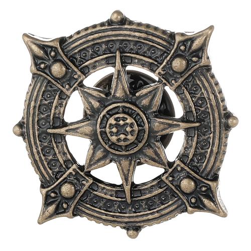 Tibetan Style Brooches, Ship Wheel, plated, fashion jewelry & for man & hollow, Sold By PC