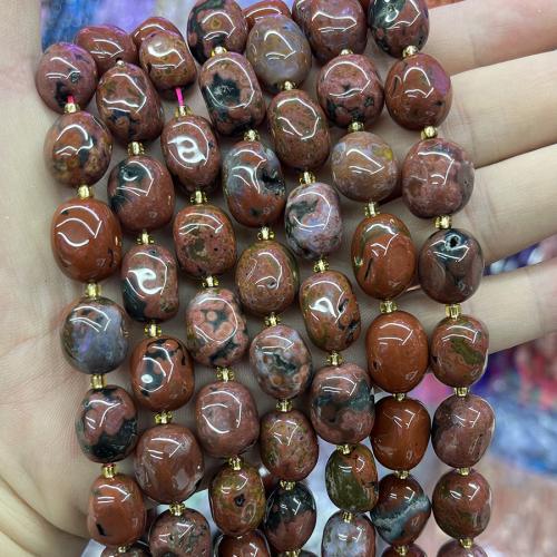 Agate Beads, Ocean Agate, with Seedbead, DIY, mixed colors, 10-15mm, Sold Per 38 cm Strand