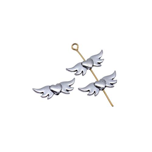 Perles coeur en alliage de zinc, Placage, DIY, 20PC/sac, Vendu par sac