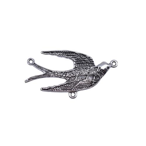 Animal Tibetan Style Connector, swallow, plated, DIY, 10PCs/Bag, Sold By Bag