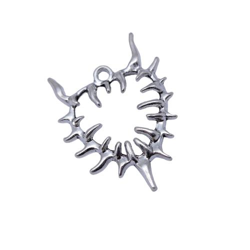 Pendentifs coeur en alliage de zinc, Placage, DIY & creux, 10PC/sac, Vendu par sac
