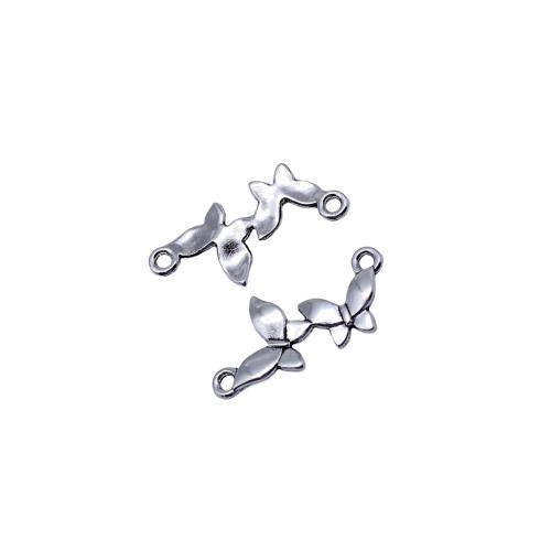 Animal Tibetan Style Connector, Butterfly, plated, DIY, 20PCs/Bag, Sold By Bag