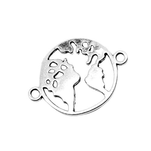 Connecteur en alliage de zinc, Rond, Placage, DIY & creux, 120mm, 10PC/sac, Vendu par sac
