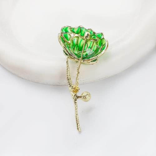 Broche perle d'eau douce, alliage de zinc, avec perle d'eau douce cultivée, Placage de couleur d'or, bijoux de mode & émail & avec strass, plus de couleurs à choisir, 32.01x13.38x66.50mm, Vendu par PC