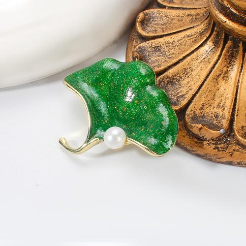 Broche perle d'eau douce, alliage de zinc, avec perle d'eau douce cultivée, Placage de couleur d'or, bijoux de mode & émail, plus de couleurs à choisir, 44.57x9.98x36.88mm, Vendu par PC