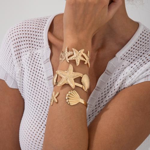 fer bracelet manchette, Placage de couleur d'or, bijoux de mode, plus de couleurs à choisir, Vendu par PC