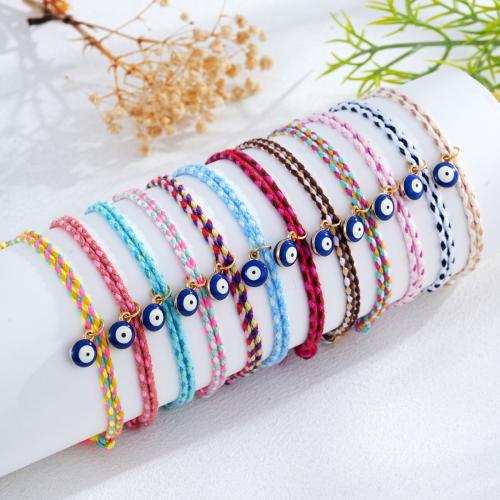 Evil Eye Jewelry Bracelet, Lampwork, gold color plated, fashion jewelry, more colors for choice, Sold By PC