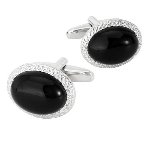 Cufflinks, Tibetan Style, plated, for man & enamel & with rhinestone, silver color, Sold By Pair