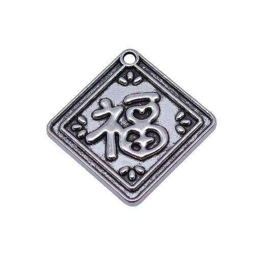 Pendentifs en alliage de zinc, Losange, Placage, DIY, 19x19mm, 10PC/sac, Vendu par sac
