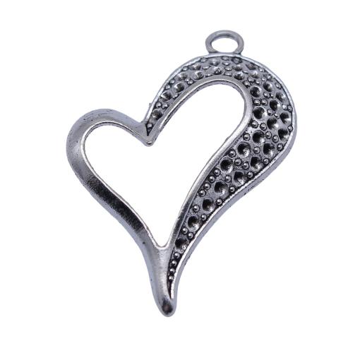 Pendentifs coeur en alliage de zinc, Placage, DIY & creux, 46x35mm, 5PC/sac, Vendu par sac