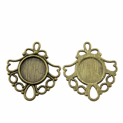 Pendentif en alliage de zinc Cabochon Cadre, Placage, DIY & creux, plus de couleurs à choisir, Diamètre intérieur:Environ 12mm, 10PC/sac, Vendu par sac