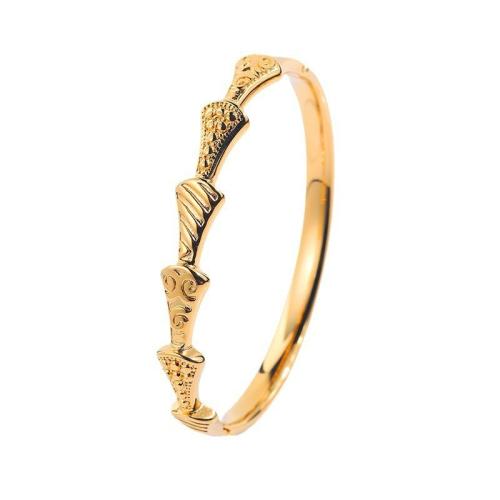 304 Stainless Steel Bangle, 18K gold plated, fashion jewelry & Unisex, Sold By PC