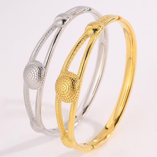 304 Stainless Steel Bangle, plated, fashion jewelry & for woman & hollow, more colors for choice, Sold By PC