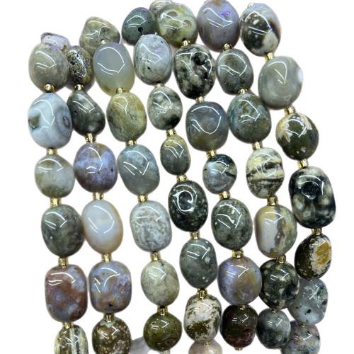Agate Beads, Ocean Agate, with Seedbead, DIY, mixed colors, 10-15mm, Sold Per 38 cm Strand