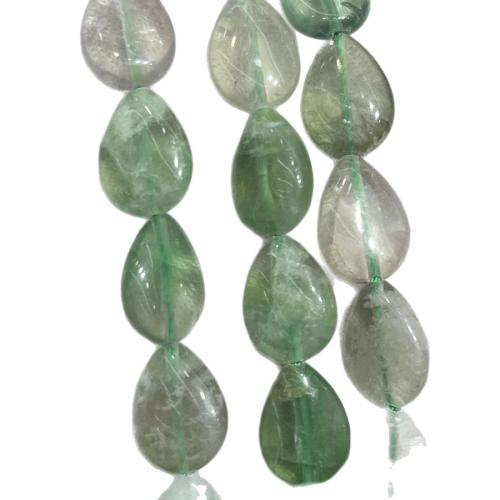 Natural Fluorite Beads, Green Fluorite, Teardrop, DIY, mixed colors, 13-18mm, Sold Per 38 cm Strand