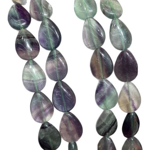 Natural Fluorite Beads, Colorful Fluorite, Teardrop, DIY, mixed colors, 13-18mm, Sold Per 38 cm Strand