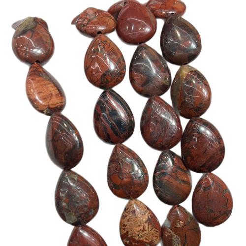 Natural Jasper Brecciated Beads, Teardrop, DIY, mixed colors, 13-18mm, Sold Per 38 cm Strand