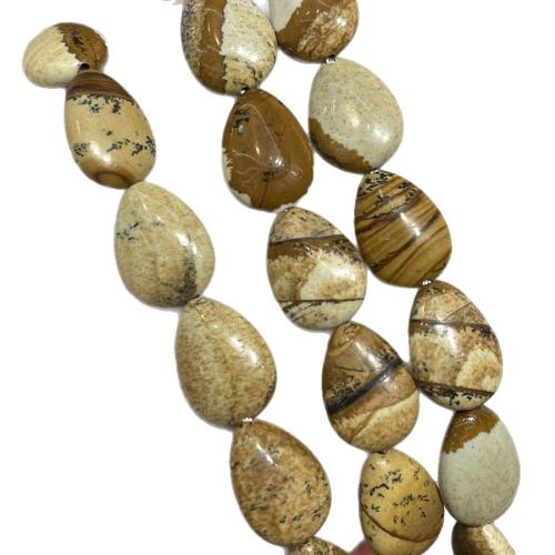 Natural Picture Jasper Beads, Teardrop, DIY, mixed colors, 13-18mm, Sold Per 38 cm Strand