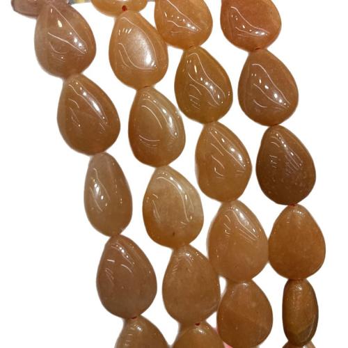 Natural Aventurine Beads, Red Aventurine, Teardrop, DIY, mixed colors, 13-18mm, Sold Per 38 cm Strand
