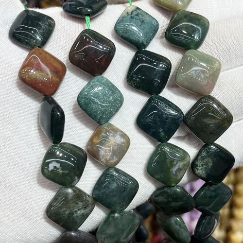 Perles agates, agate océan, Losange, DIY, couleurs mélangées, 15mm, Vendu par 38 cm brin
