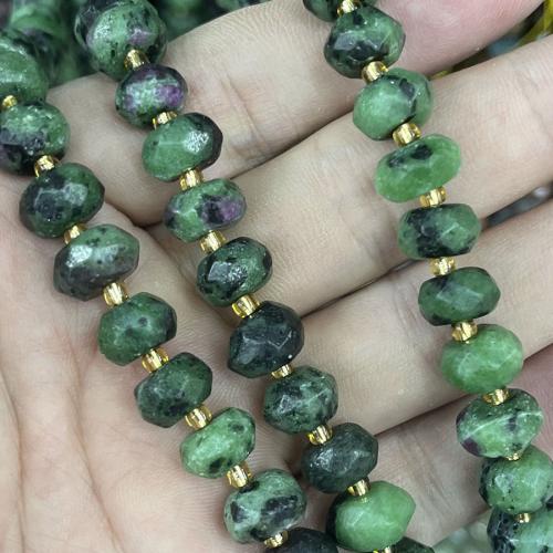 Gemstone Jewelry Beads, Ruby in Zoisite, with Seedbead, DIY, mixed colors, 6.5-10mm, Sold Per 38 cm Strand