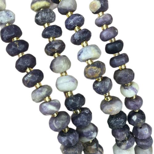 Perles bijoux en pierres gemmes, Pierre naturelle, avec Seedbead, DIY, couleurs mélangées, 6.5-10mm, Vendu par 38 cm brin