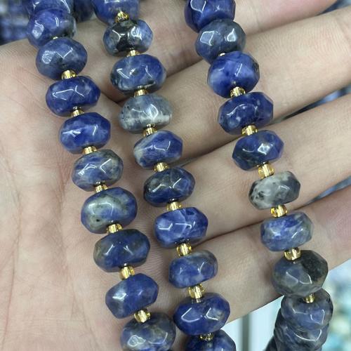 Perles en sodalite, avec Seedbead, DIY, couleurs mélangées, 6.5-10.5mm, Vendu par 38 cm brin