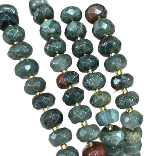 Perles bijoux en pierres gemmes, Bloodstone africain, DIY, couleurs mélangées, 7-10mm, Vendu par 38 cm brin