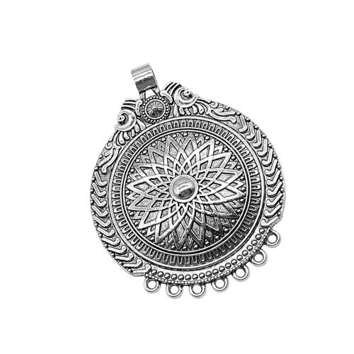 Tibetan Style Connector, Round, plated, DIY, Sold By PC