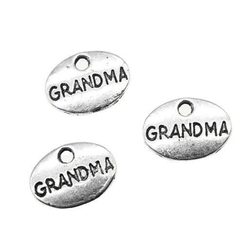 Tibetan Style Message Pendants, plated, DIY, 20PCs/Bag, Sold By Bag