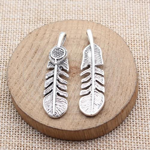 Tibetan Style Feather Pendants, plated, DIY, more colors for choice, Sold By PC