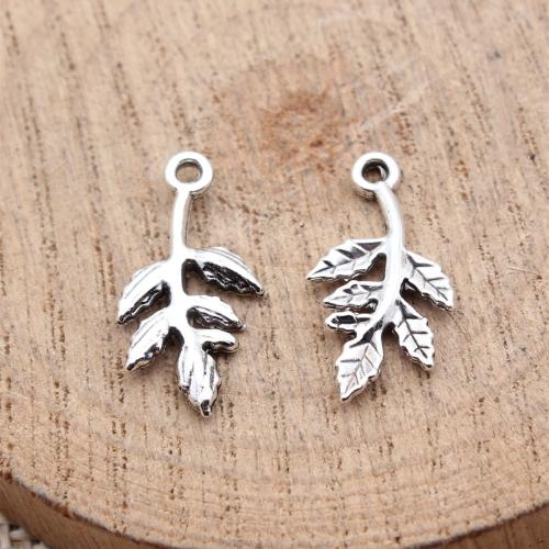 Pendentifs feuilles en alliage de zinc , branche, Placage, DIY, plus de couleurs à choisir, Vendu par PC